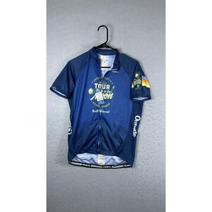 Primal Tour Of The Moon Cycling Jersey Mens Medium Blue Full Zip Bike Shirt